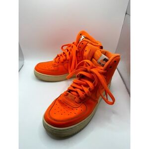 Nike Air Force 1 High LV8 GS Just Do It AV7951-800 Kids 5.5 Sneaker Orange Shoes